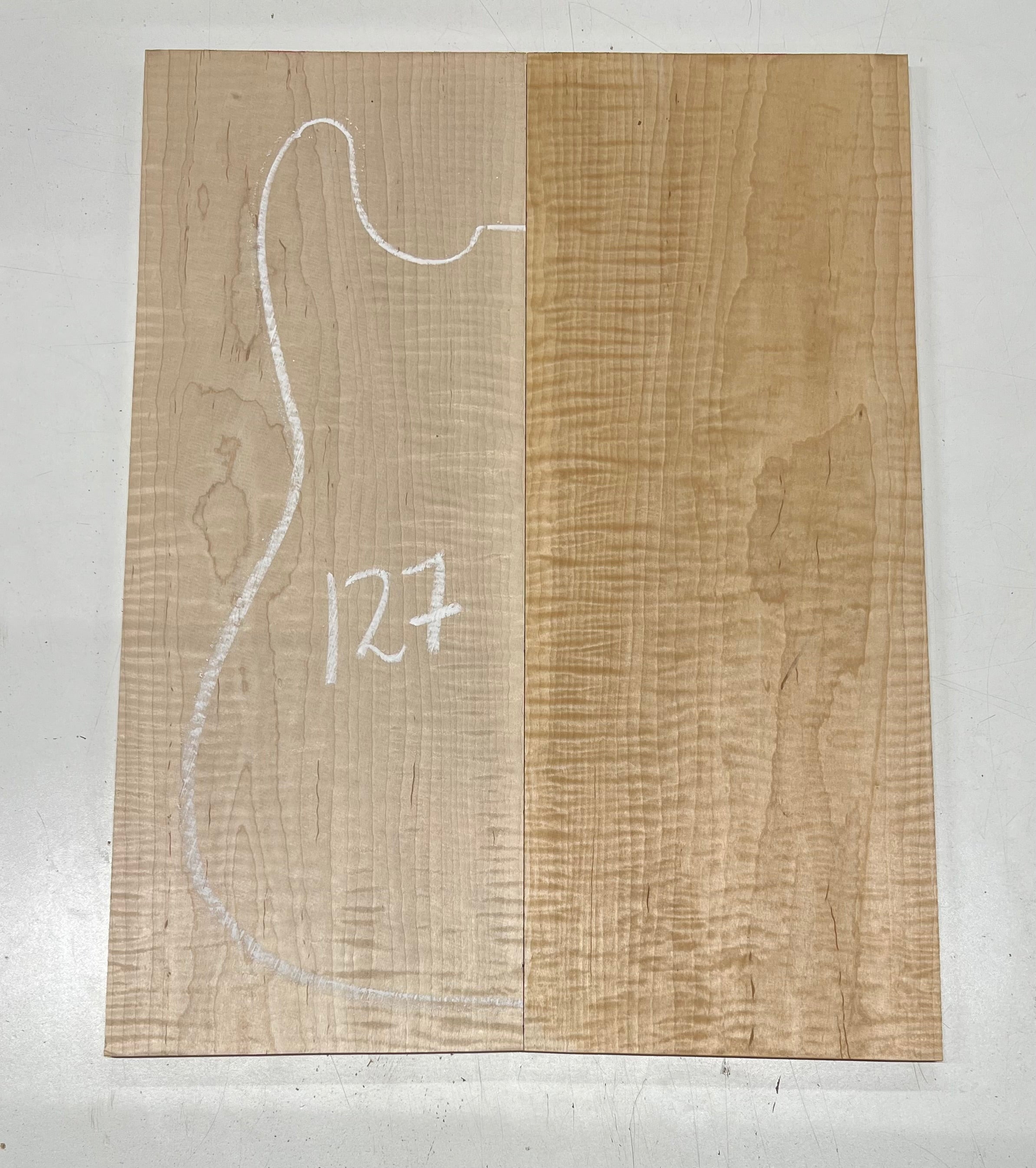 Flame Hard Maple Bookmatched Guitar Drop Top Set - 20-3/4&quot; x 8&quot; x 3/8&quot; 