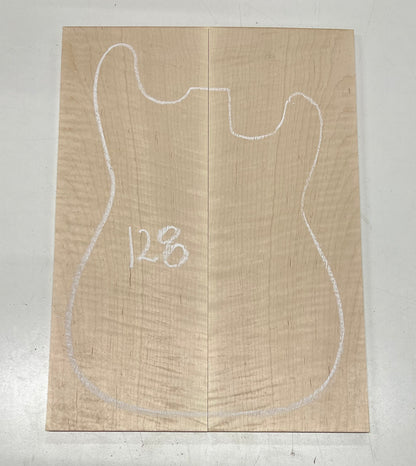 Flame Hard Maple Bookmatched Guitar Drop Top Set - 20&quot; x 7-1/4&quot; x 3/8&quot; 