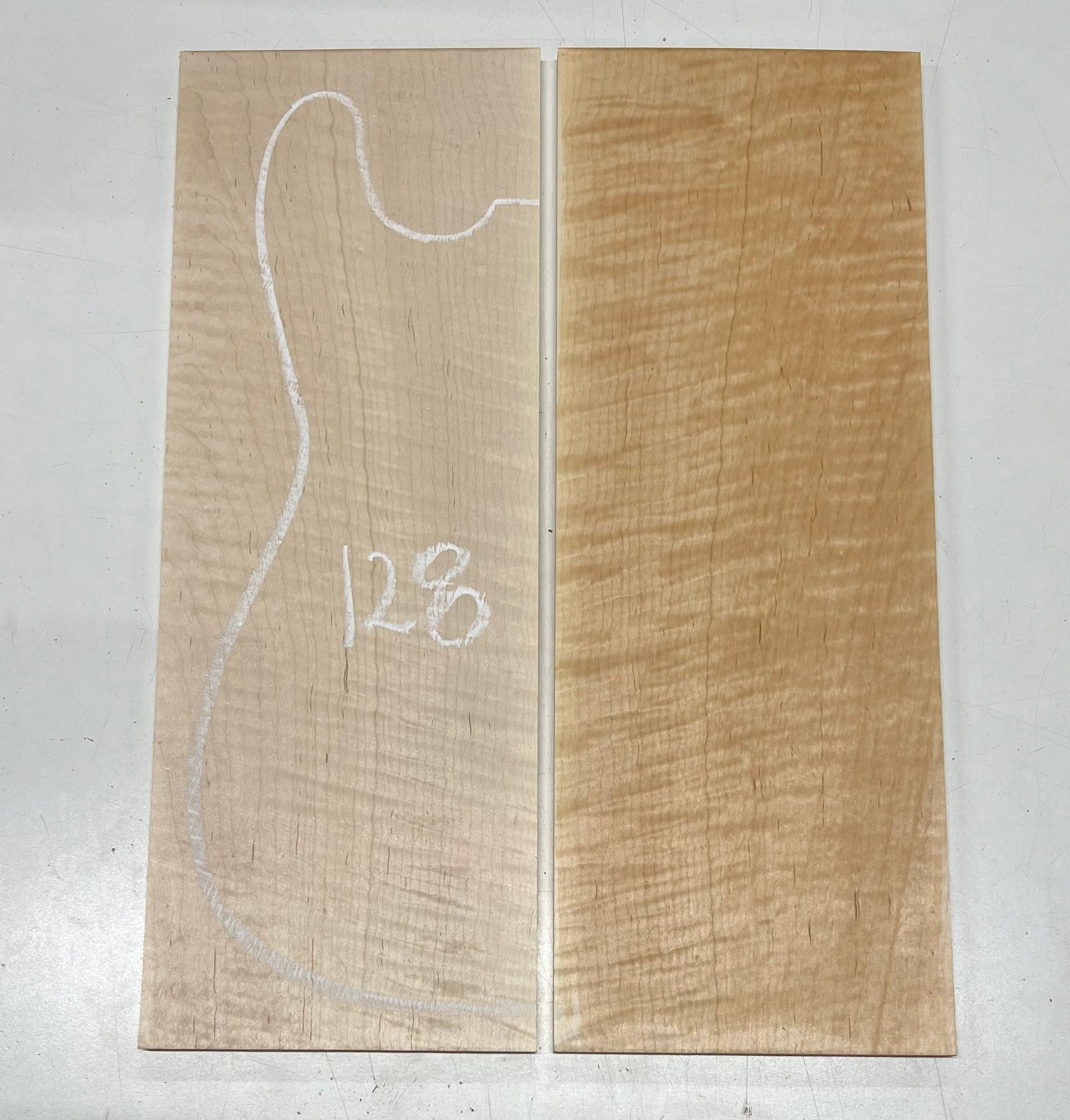 Flame Hard Maple Bookmatched Guitar Drop Top Set - 20&quot; x 7-1/4&quot; x 3/8&quot; 