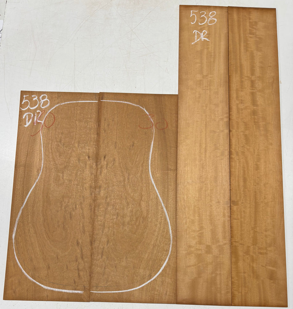 Juego de fondo y aros de guitarra de grado AAAA Dreadnought de palisandro de la India Oriental #61 