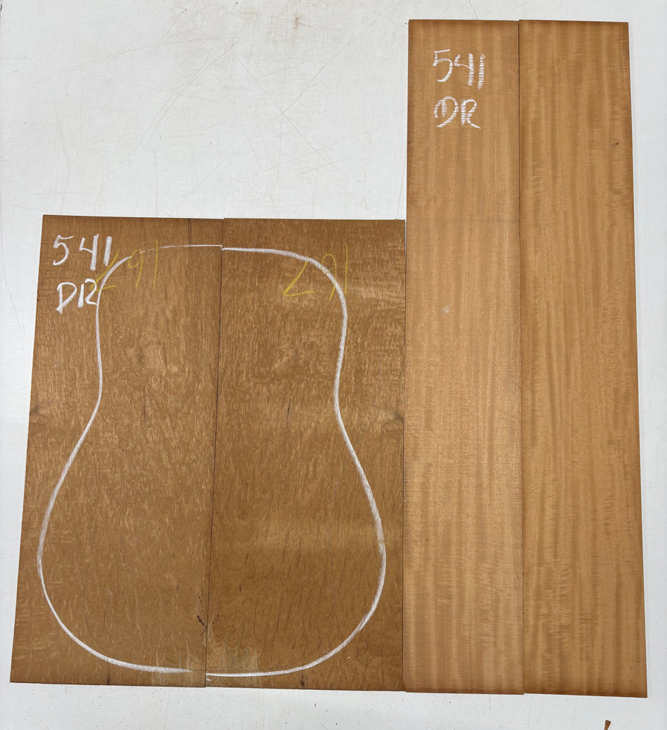 Juego de fondo y aros de guitarra de grado AAAA Dreadnought de palisandro de la India Oriental #61 