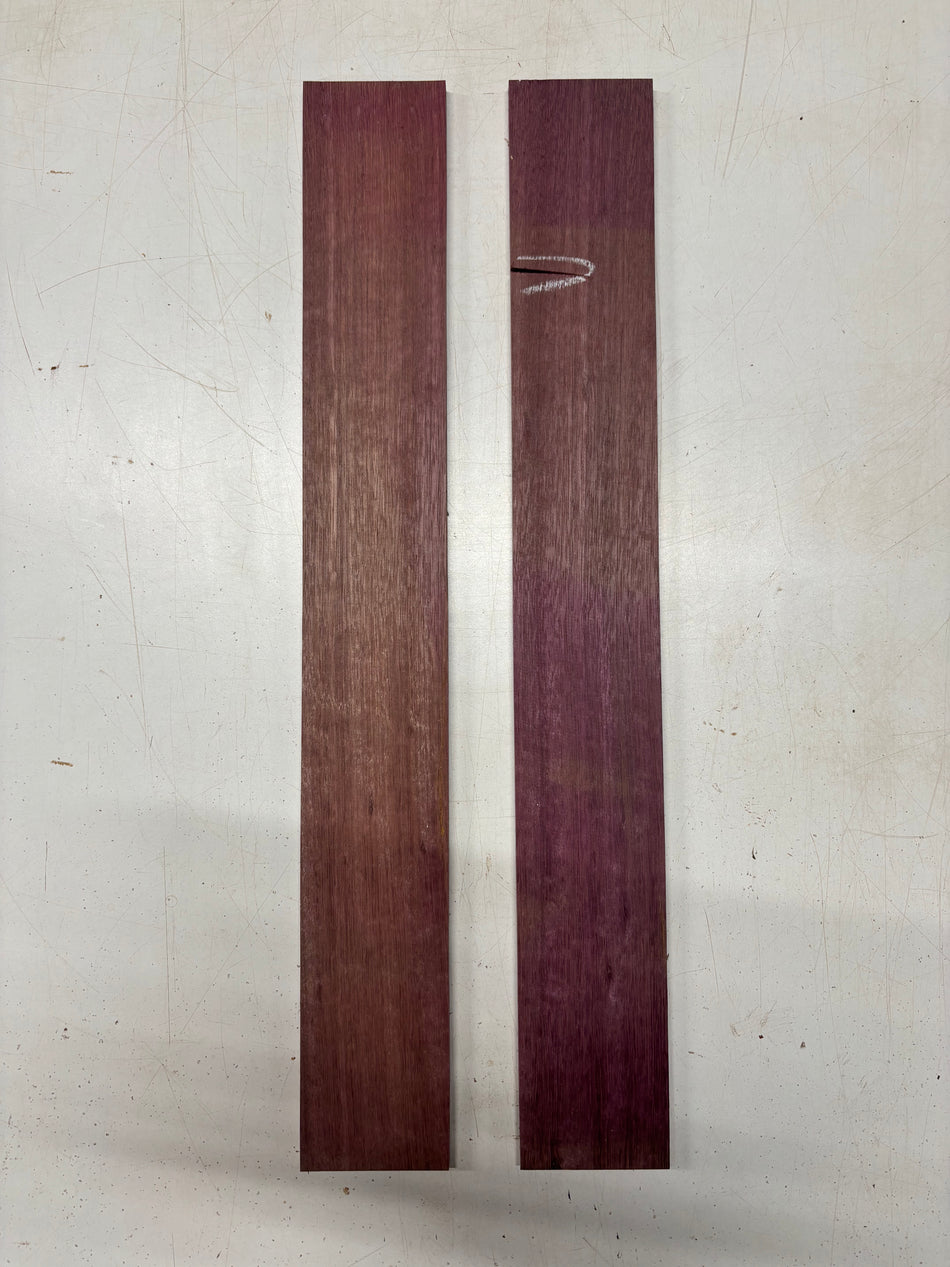 2 Pack, Purpleheart Fingerboard Blanks 22"x3"x3/8"#6514