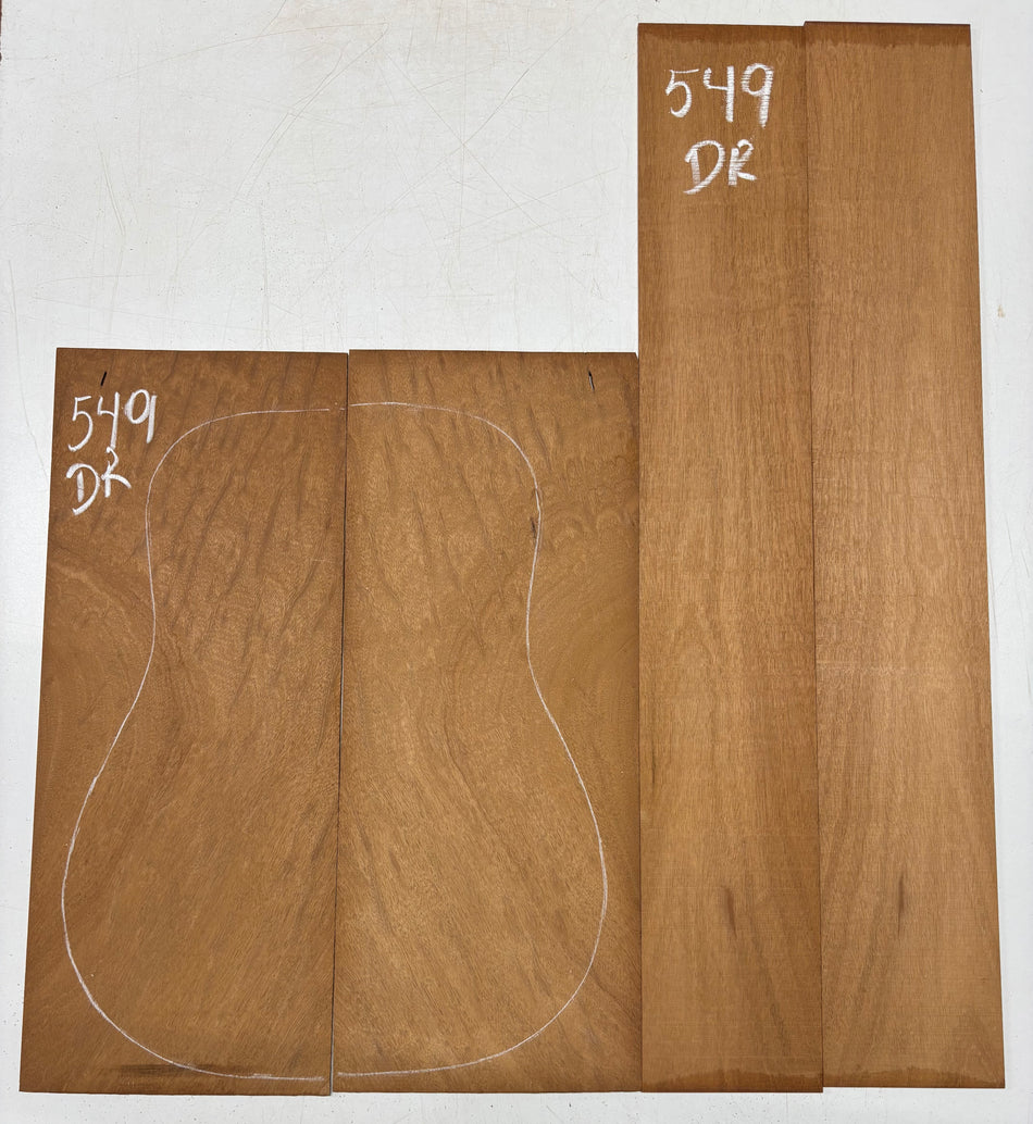 Juego de fondo y aros de guitarra de grado AAAA Dreadnought de palisandro de la India Oriental #61 