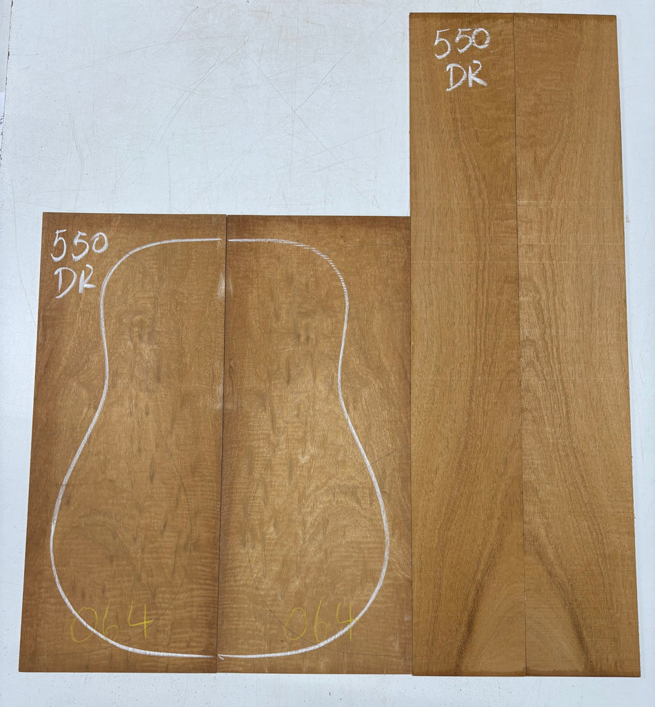 Juego de fondo y aros de guitarra de grado AAAA Dreadnought de palisandro de la India Oriental #61 