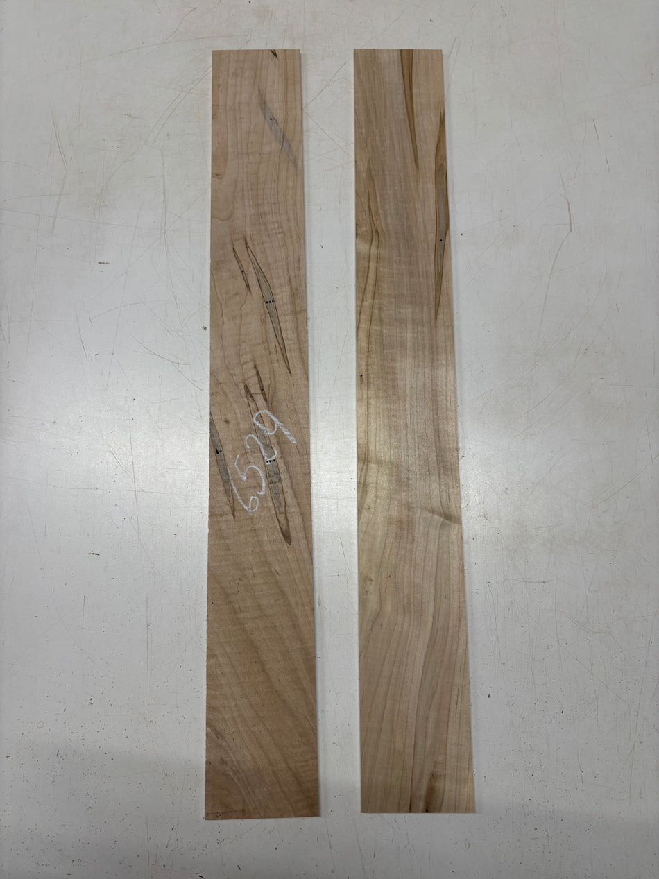 2 Pack, Flame Ambrosia Maple Thin Stock Lumber 32"x4"x1/4"#6529