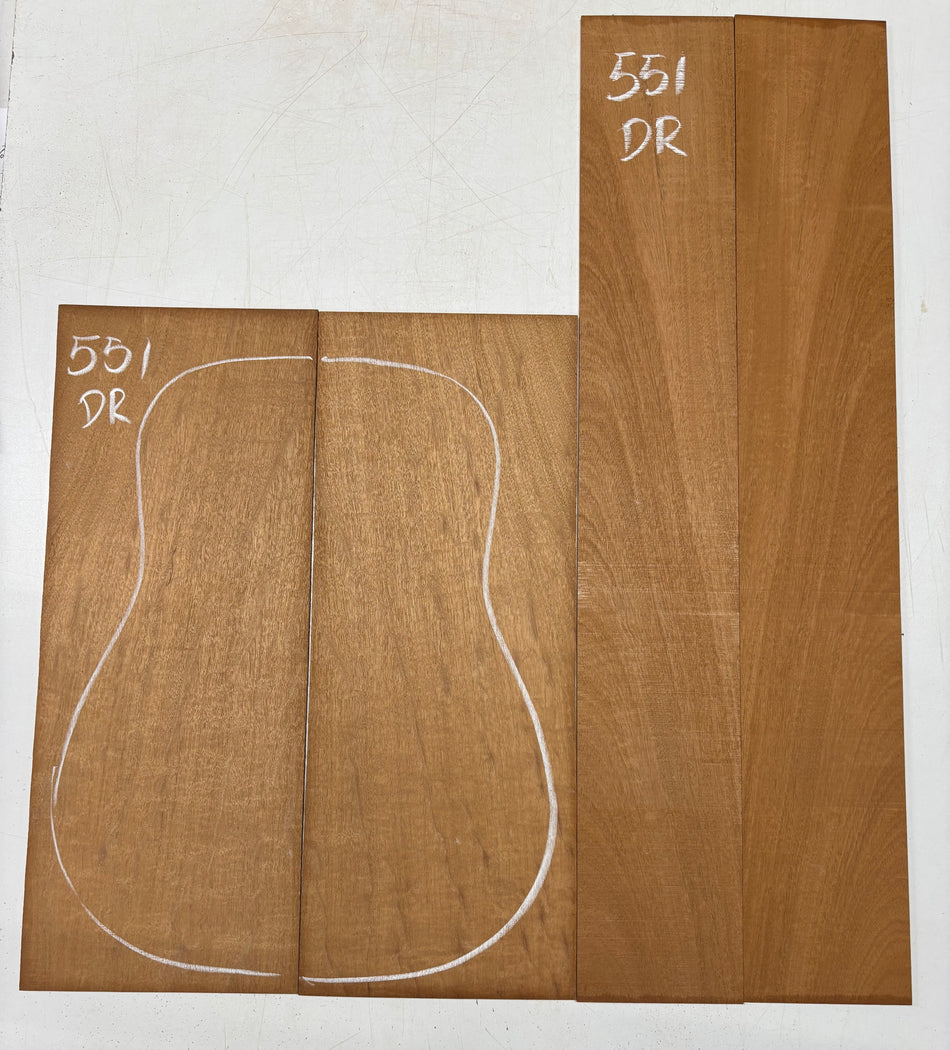 Juego de fondo y aros de guitarra de grado AAAA Dreadnought de palisandro de la India Oriental #61 