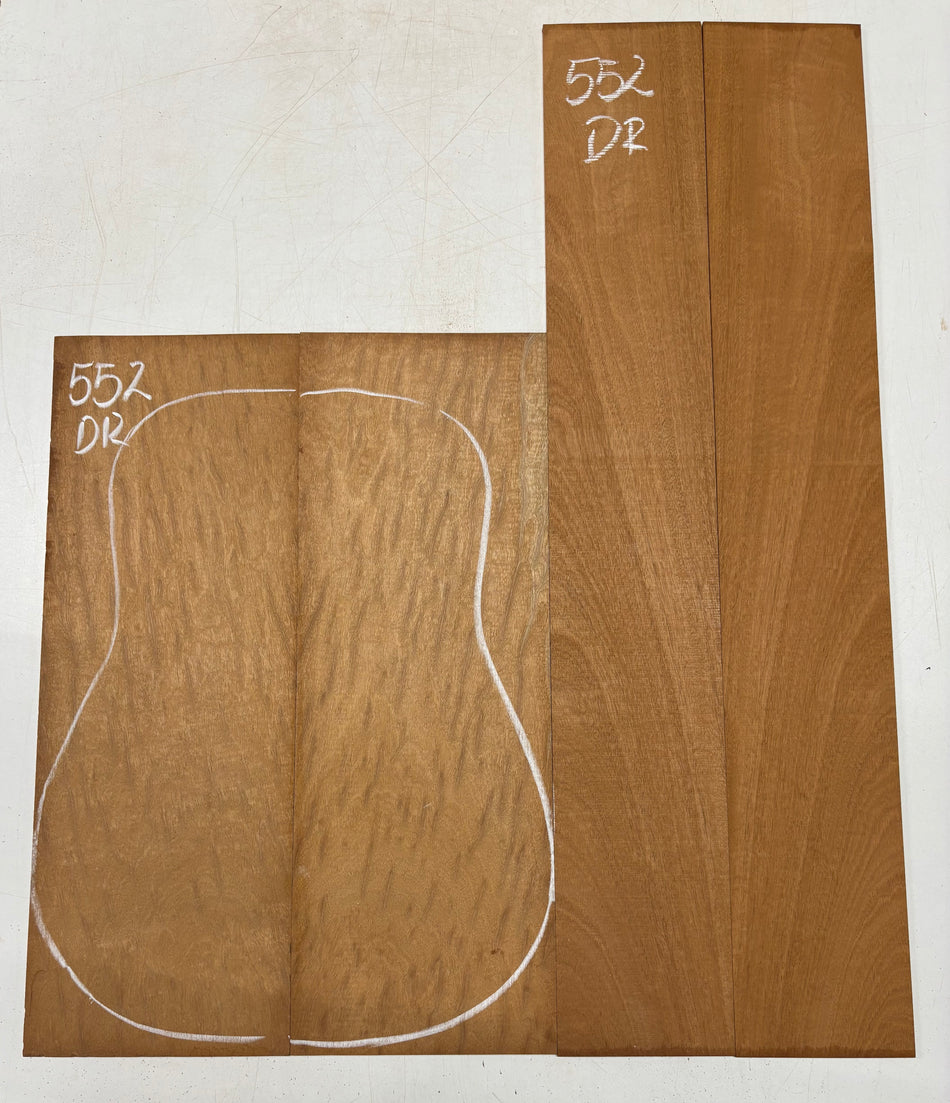 Juego de fondo y aros de guitarra de grado AAAA Dreadnought de palisandro de la India Oriental #61 