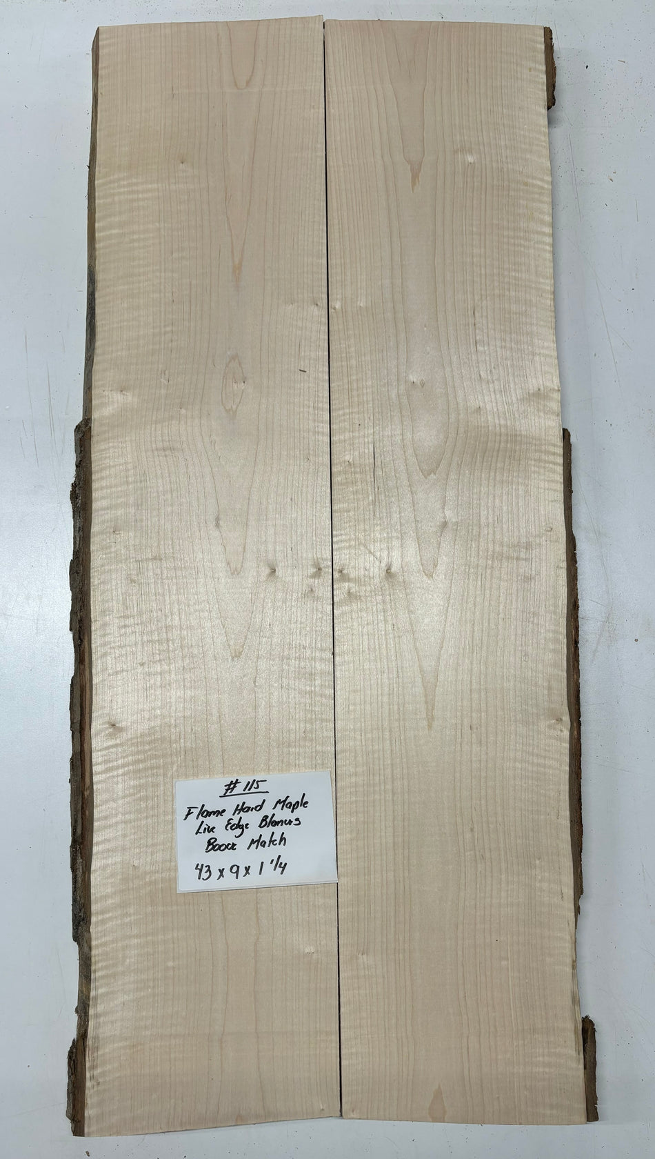 Hermosas y raras losas/galletas de borde vivo de madera negra africana - 24"x24-1/2"x3", #220