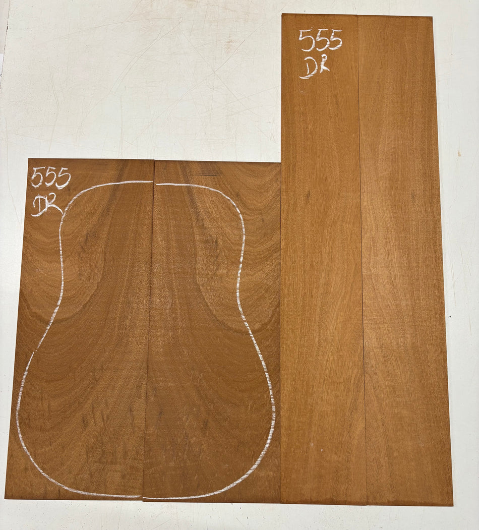 Juego de fondo y aros de guitarra de grado AAAA Dreadnought de palisandro de la India Oriental #61 