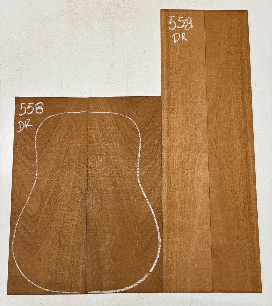 Juego de fondo y aros de guitarra de grado AAAA Dreadnought de palisandro de la India Oriental #61 