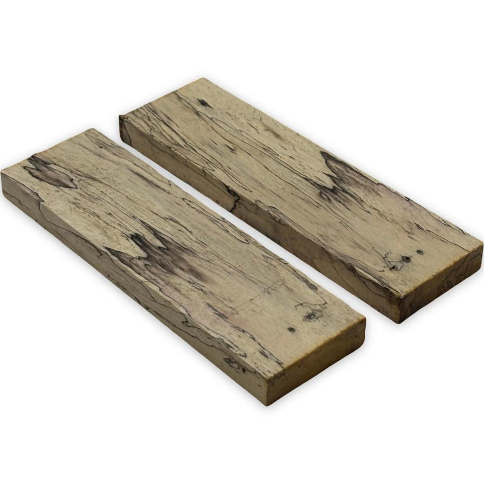 Spalted Tamarind Knife Scale Blank- 5 x 1-1/2 x 3/8 Inch- Handle Material for Knives, Tools, and Grips (Bookmatched)