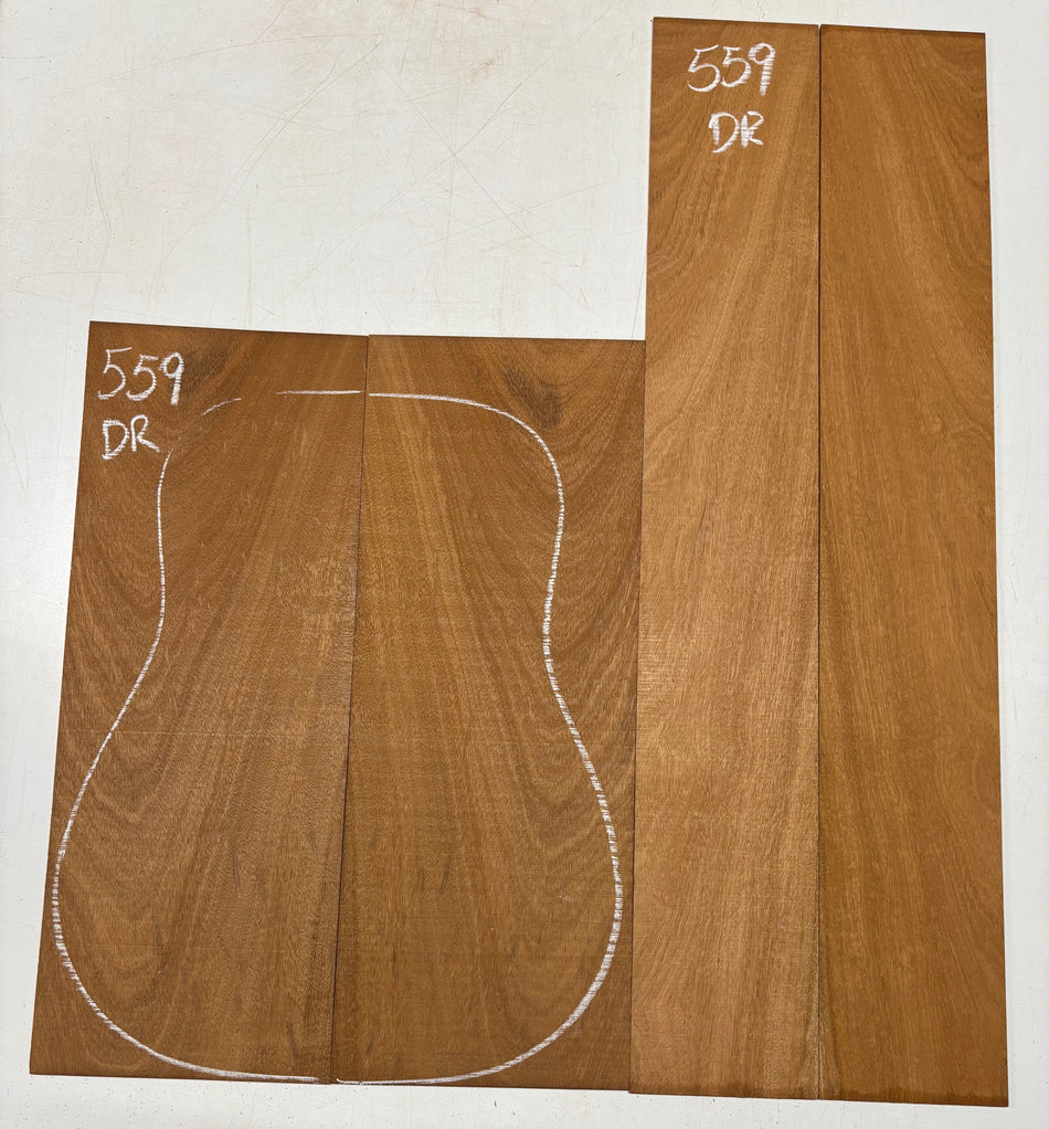 Juego de fondo y aros de guitarra de grado AAAA Dreadnought de palisandro de la India Oriental #61 