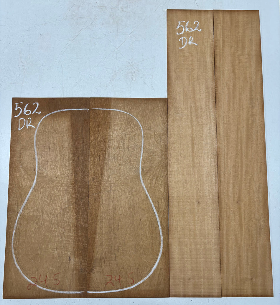 Juego de fondo y aros de guitarra de grado AAAA Dreadnought de palisandro de la India Oriental #61 