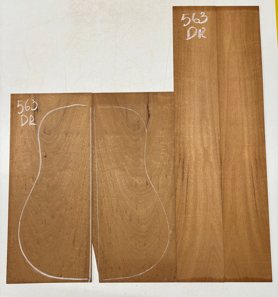 Juego de fondo y aros de guitarra de grado AAAA Dreadnought de palisandro de la India Oriental #61 