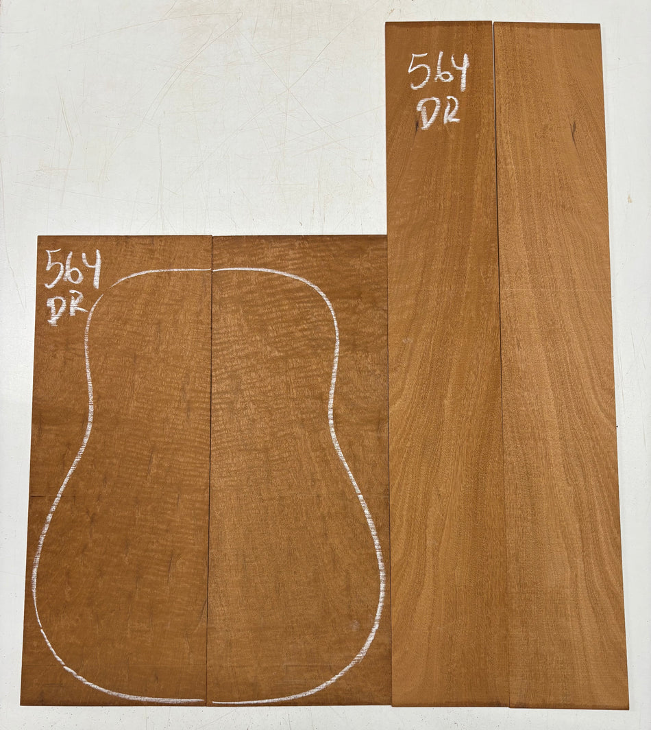 Juego de fondo y aros de guitarra de grado AAAA Dreadnought de palisandro de la India Oriental #61 