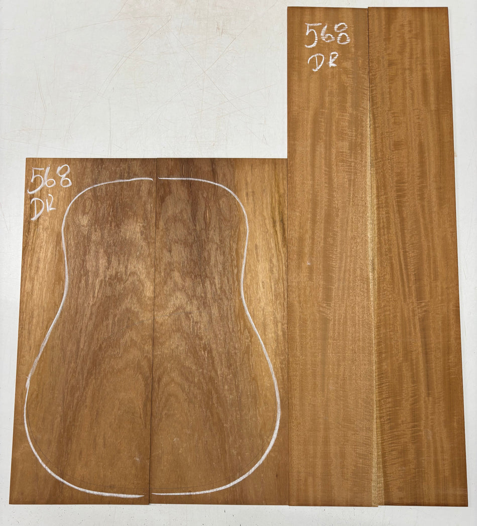 Juego de fondo y aros de guitarra de grado AAAA Dreadnought de palisandro de la India Oriental #61 