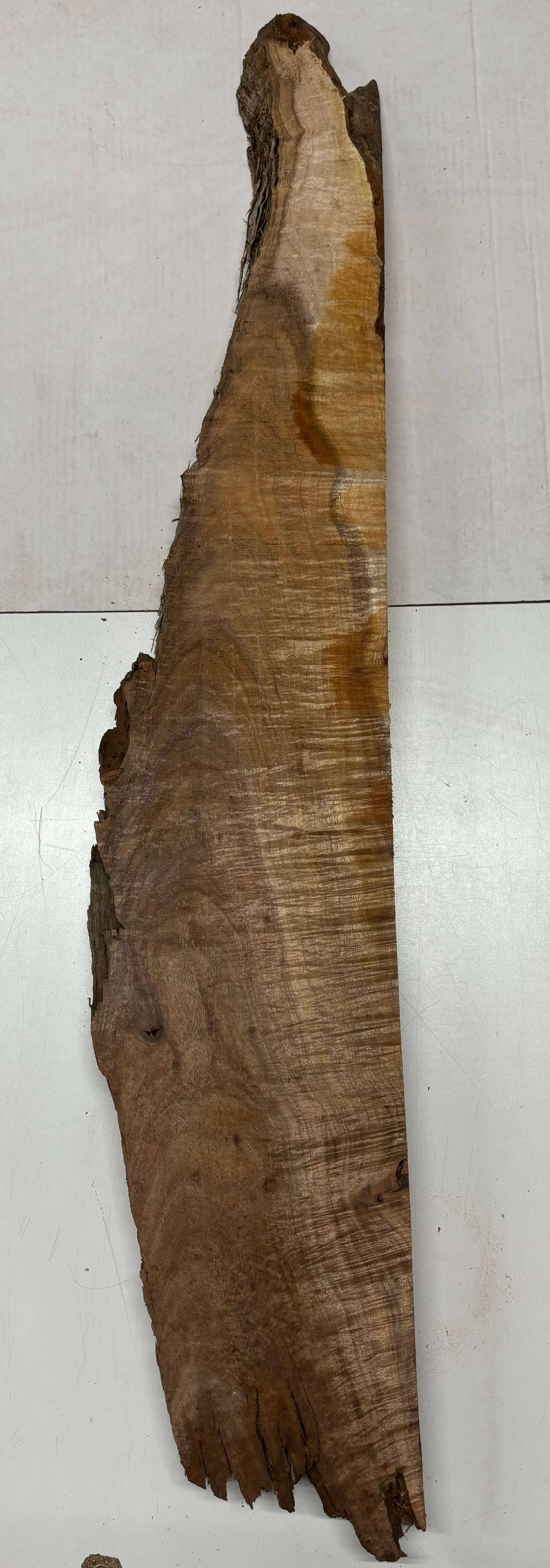 Flame Hawaiian Koa Lumber Live Edge Slab - 42"x 4" to 7" x 2" #204 Exotic Wood Zone 