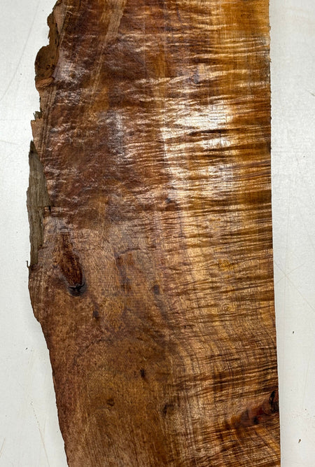 Flame Hawaiian Koa Lumber Live Edge Slab - 42"x 4" to 7" x 2" #204 Exotic Wood Zone 