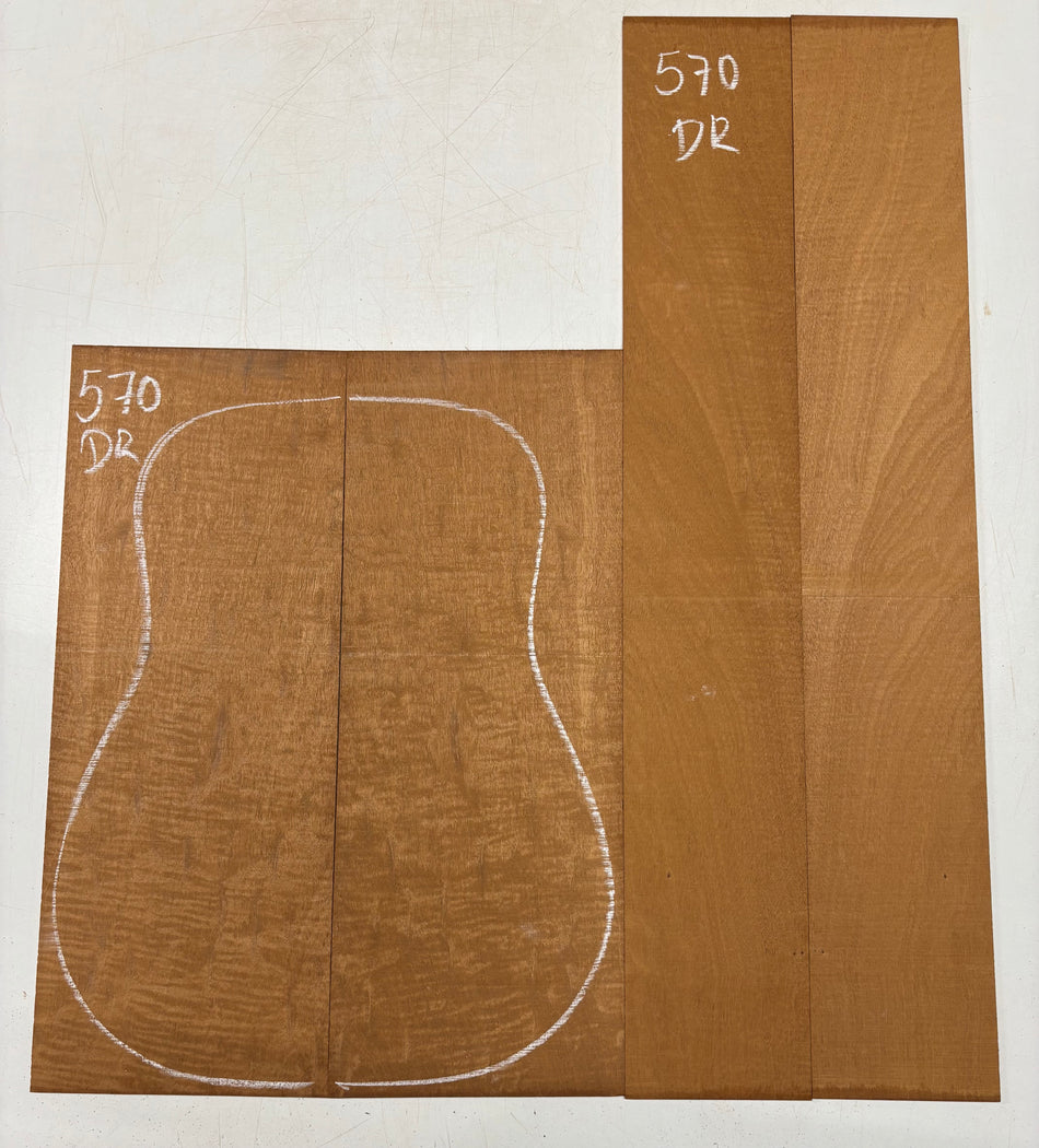 Juego de fondo y aros de guitarra de grado AAAA Dreadnought de palisandro de la India Oriental #61 