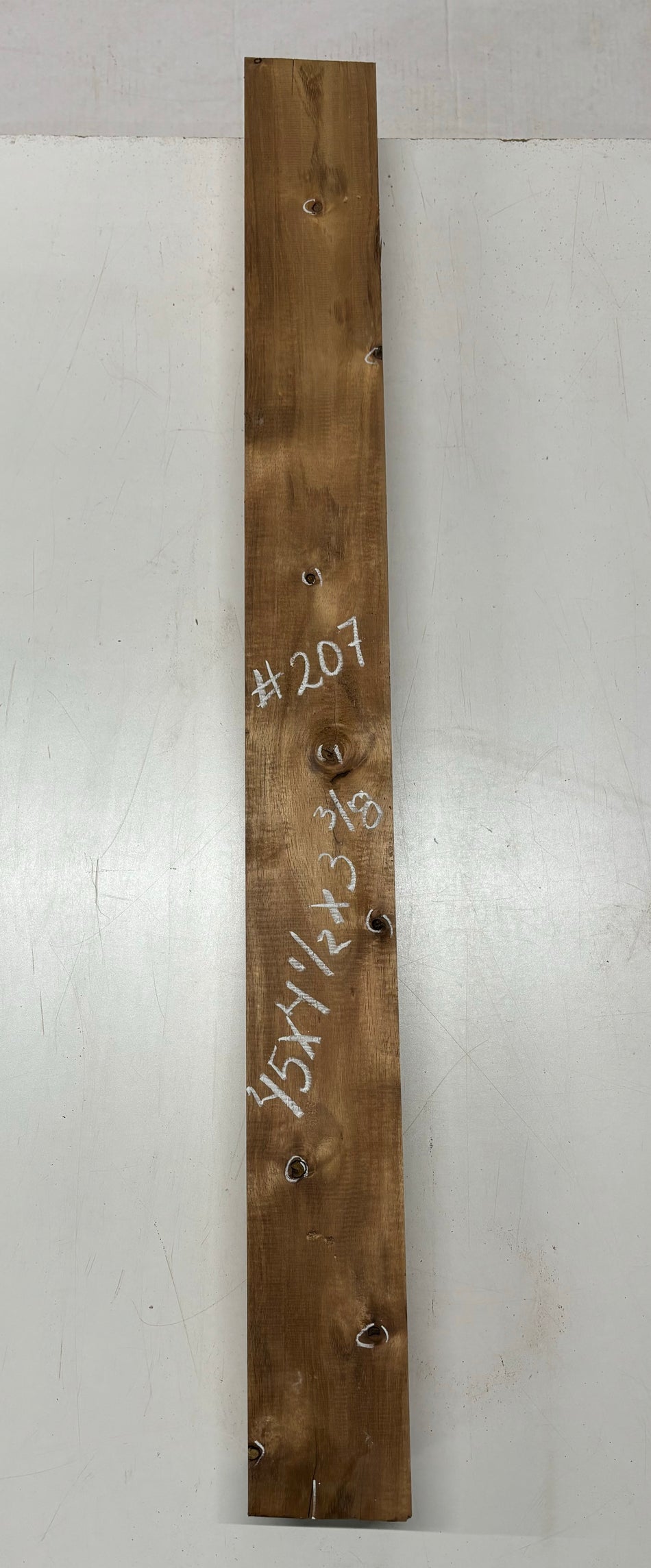 Flame Hawaiian Koa Lumber Live Edge Slab - 45" x 4-1/2" x 3-3/8" #207