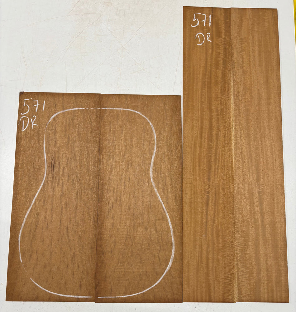 Juego de fondo y aros de guitarra de grado AAAA Dreadnought de palisandro de la India Oriental #61 