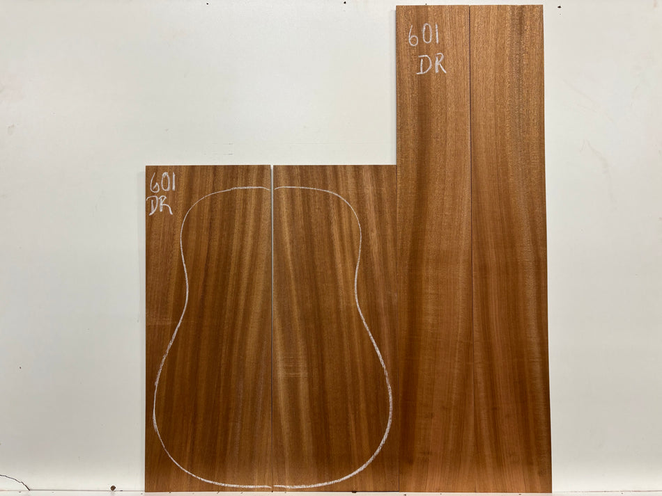 Sapele Dreadnought Guitar Back and Side Set #601