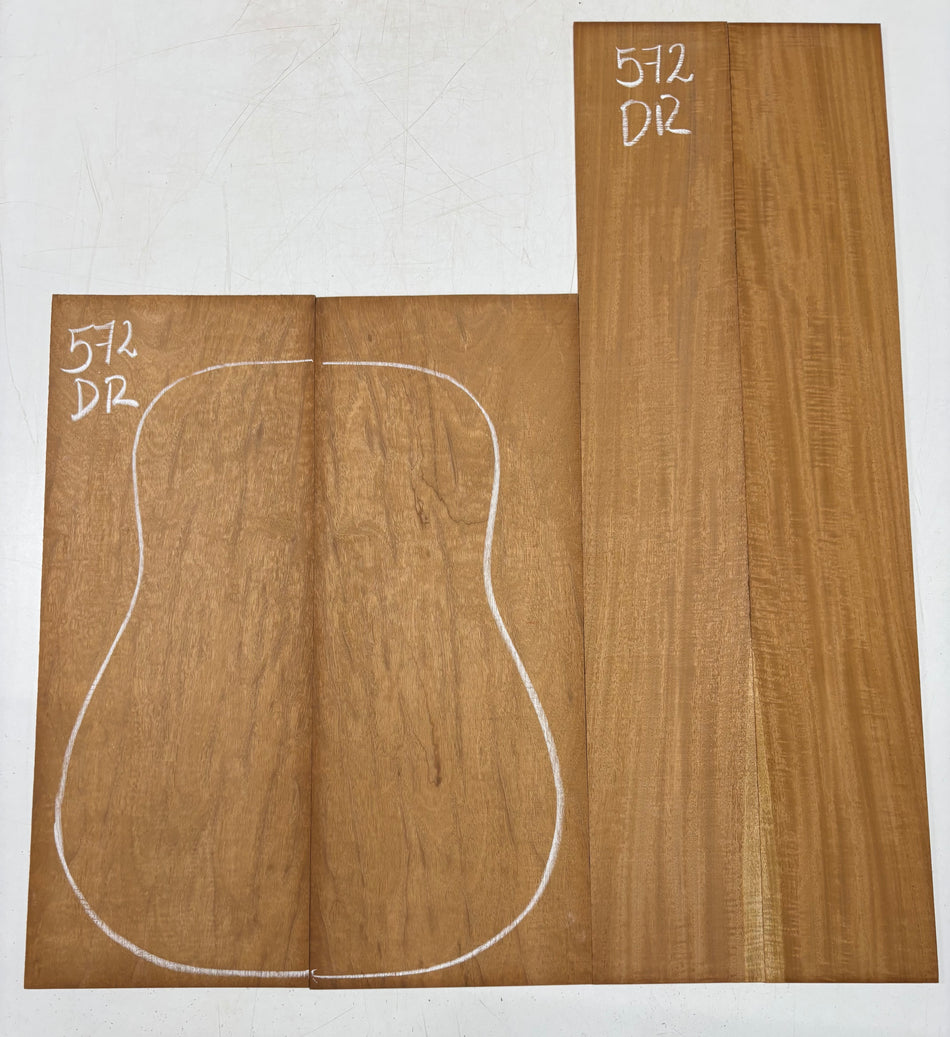 Juego de fondo y aros de guitarra de grado AAAA Dreadnought de palisandro de la India Oriental #61 