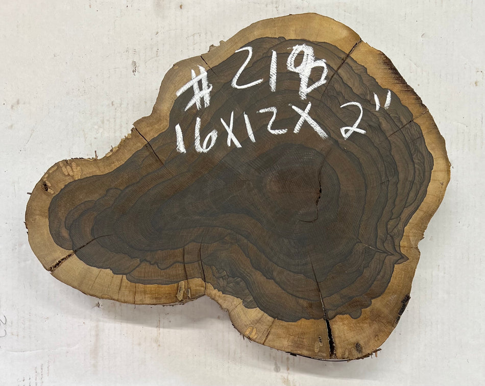 Ziricote Live Edge Slab/Cookies - 16"x 12"x 2" #218