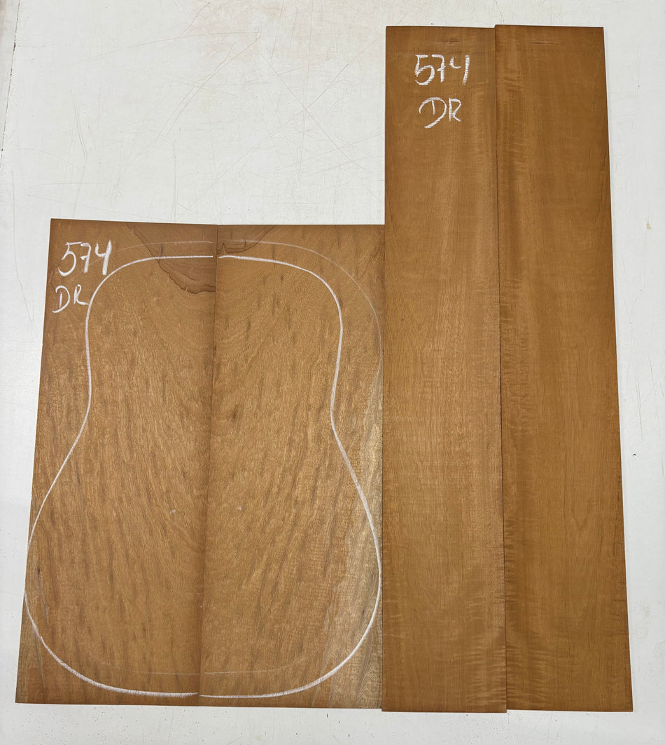 Juego de fondo y aros de guitarra de grado AAAA Dreadnought de palisandro de la India Oriental #61 