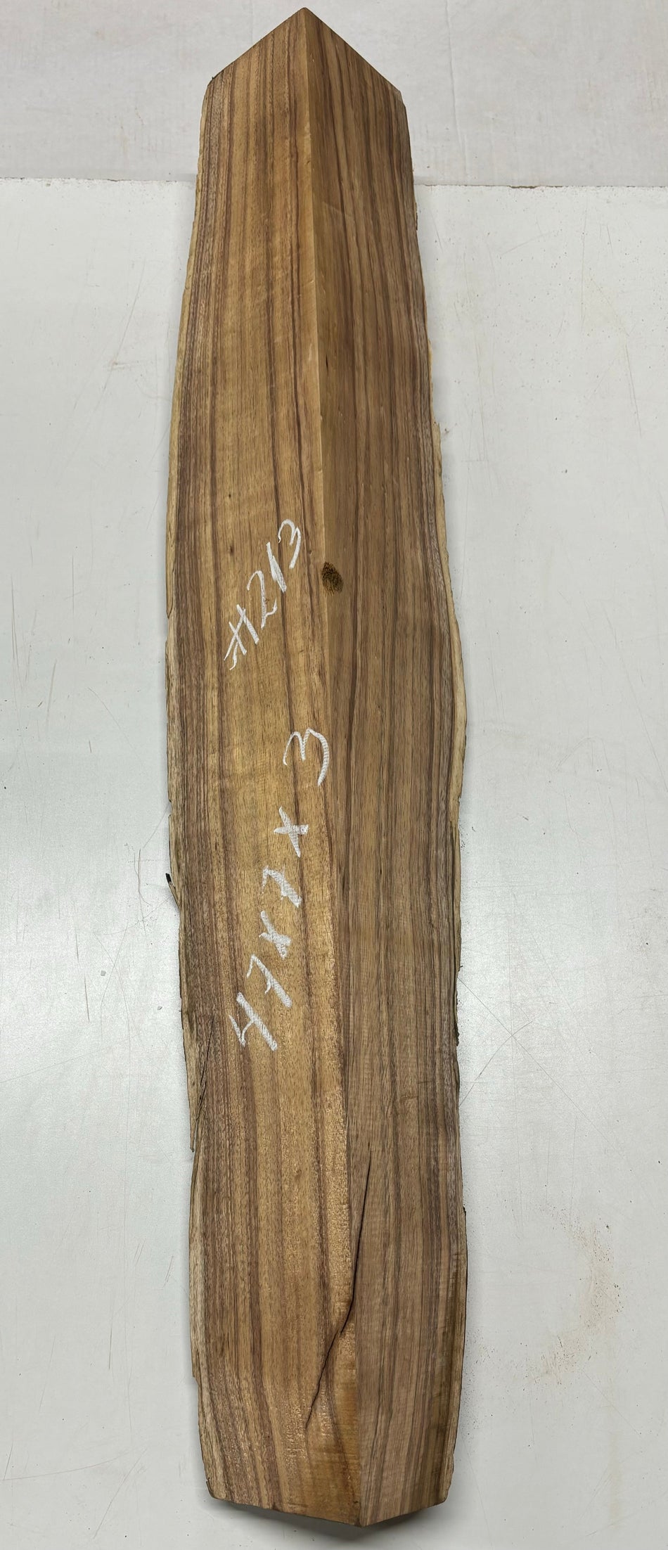 Flame Hawaiian Koa Lumber Live Edge Slab - 47" x 7" x 3" #213 Exotic Wood Zone 