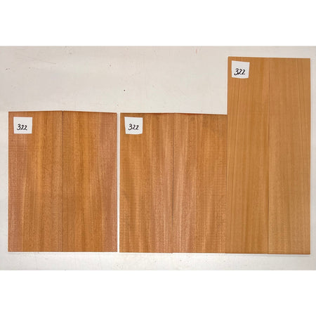 Fijian Mahogany Baritone Guitar Back & Side Sets + Top Sets #322 - Exotic Wood Zone - Buy online Across USA 