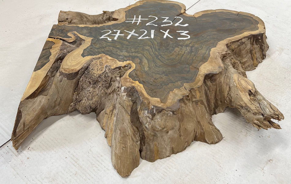 Ziricote Live Edge Slab/Cookies - 27"x 21"x 3" #232