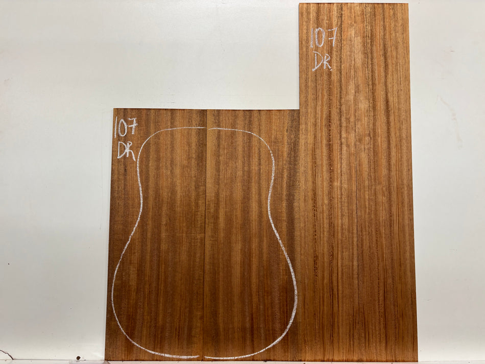 African Mahogany Dreadnought Guitar Back and Side Set #107