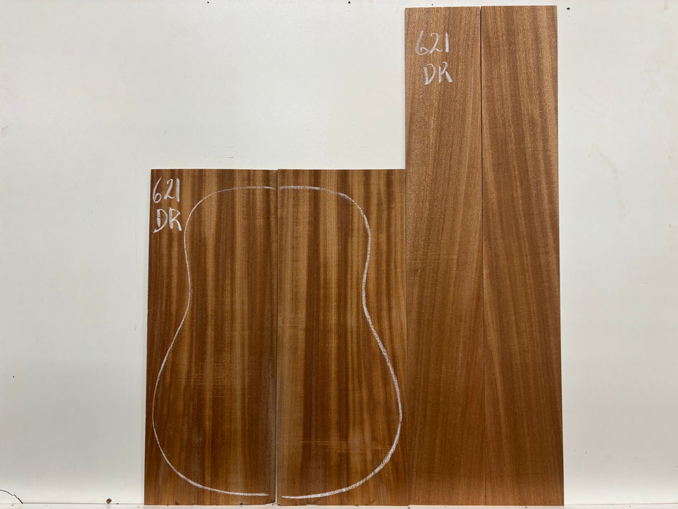 Sapele Dreadnought Guitar Back and Side Set #621