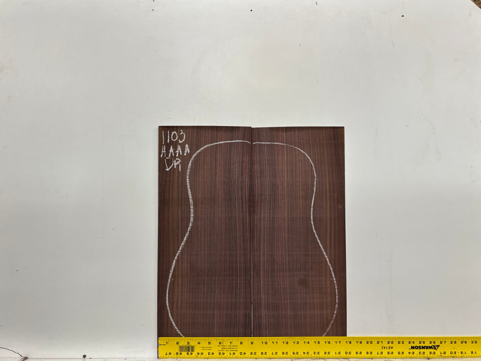 East Indian Rosewood Dreadnought AAAA Grade Guitar Back & Side Set #1103 - Exotic Wood Zone