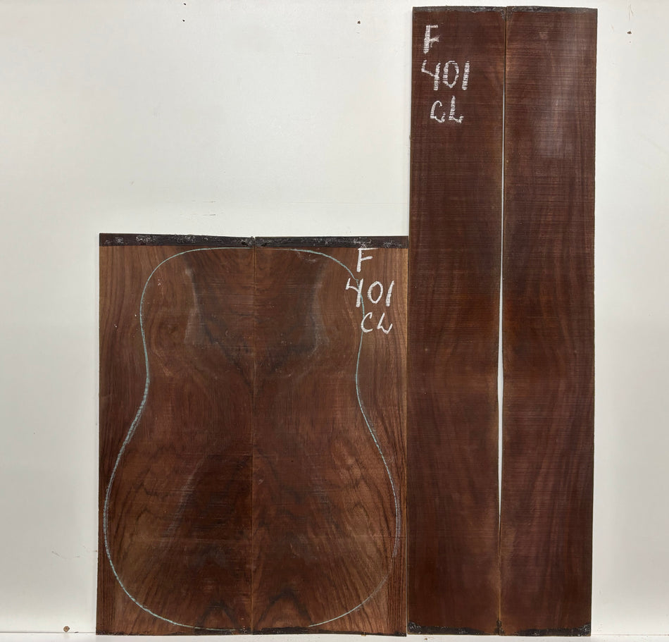 Figured Indian Rosewood Classical Guitar Back & Side Set #401
