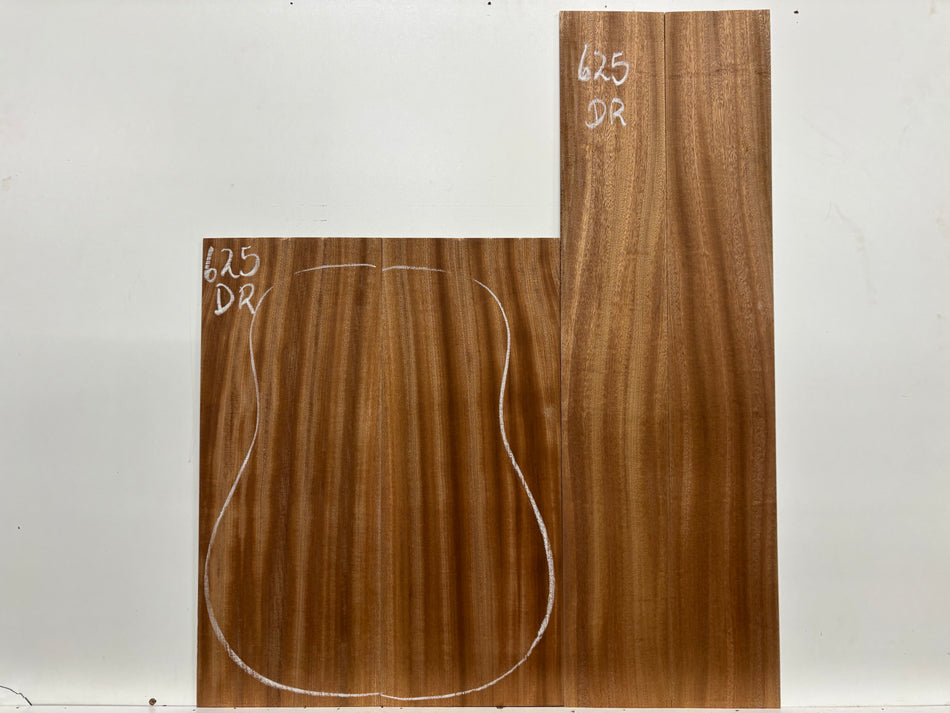 Sapele Dreadnought Guitar Back and Side Set #625