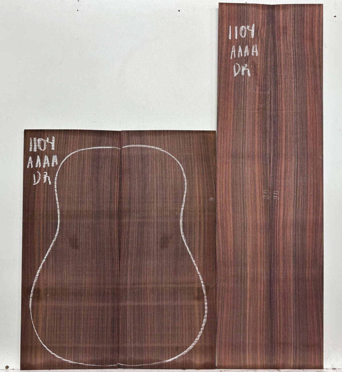 East Indian Rosewood Dreadnought AAAA Grade Guitar Back & Side Set #1104 - Exotic Wood Zone