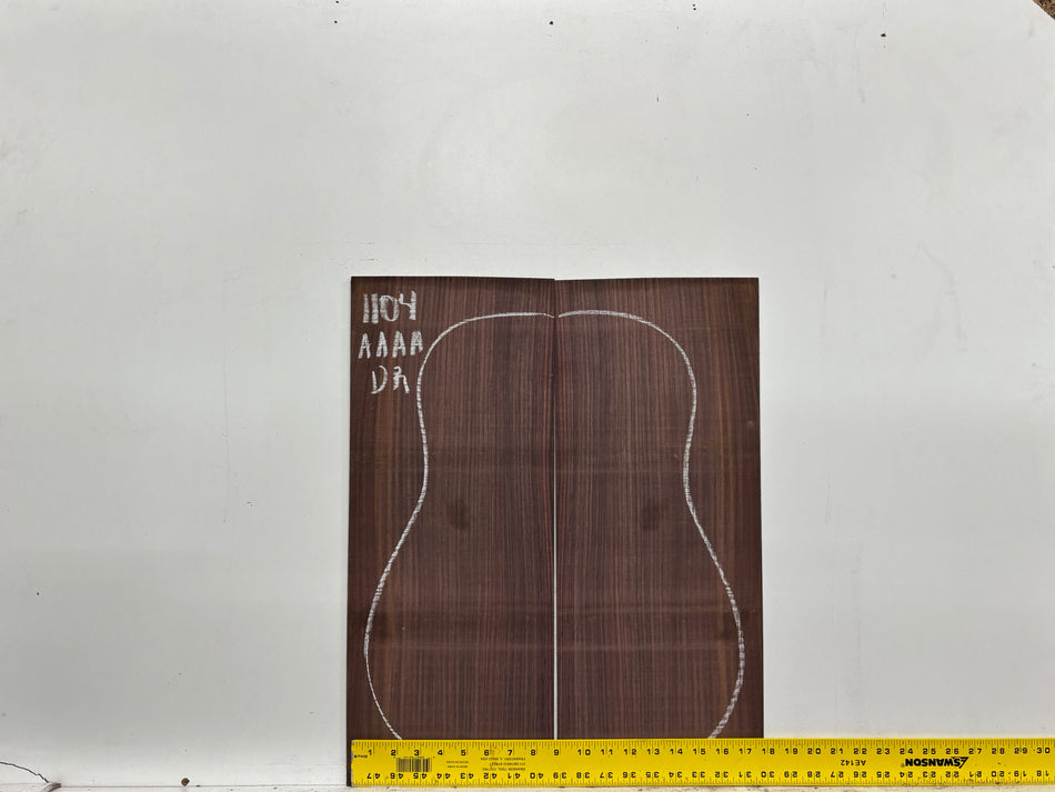 East Indian Rosewood Dreadnought AAAA Grade Guitar Back & Side Set #1104 - Exotic Wood Zone