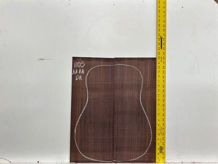 East Indian Rosewood Dreadnought AAAA Grade Guitar Back & Side Set #1105 - Exotic Wood Zone