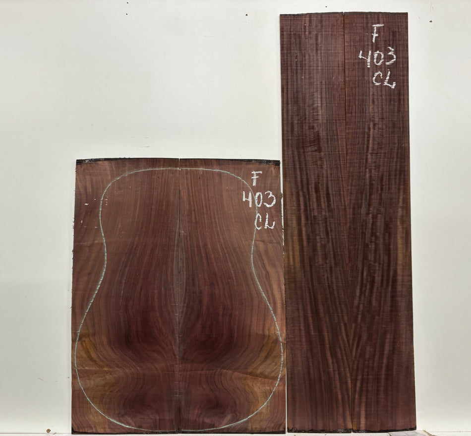 Figured Indian Rosewood Classical Guitar Back & Side Set #403