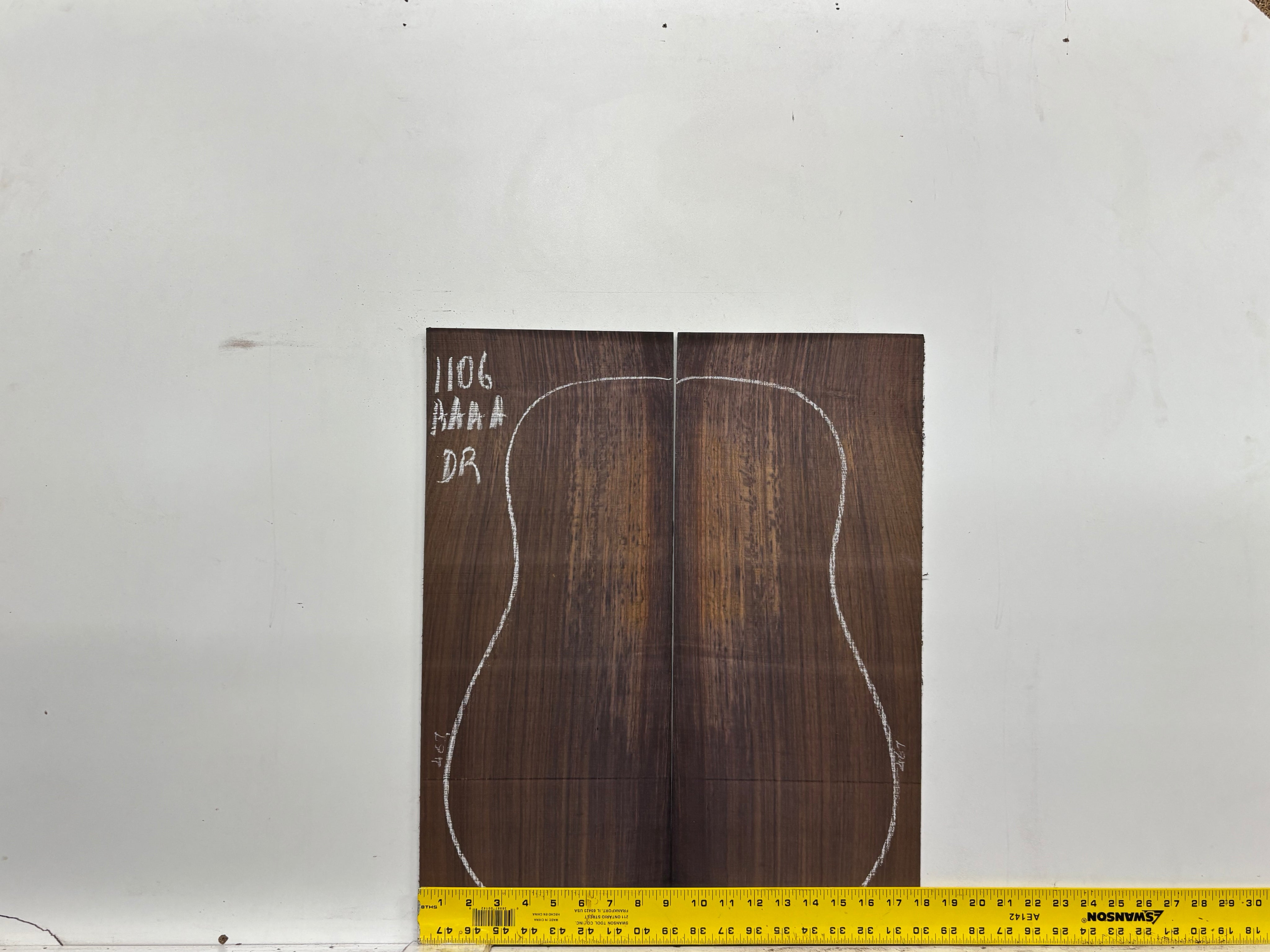 East Indian Rosewood Dreadnought AAAA Grade Guitar Back & Side Set #1106 - Exotic Wood Zone
