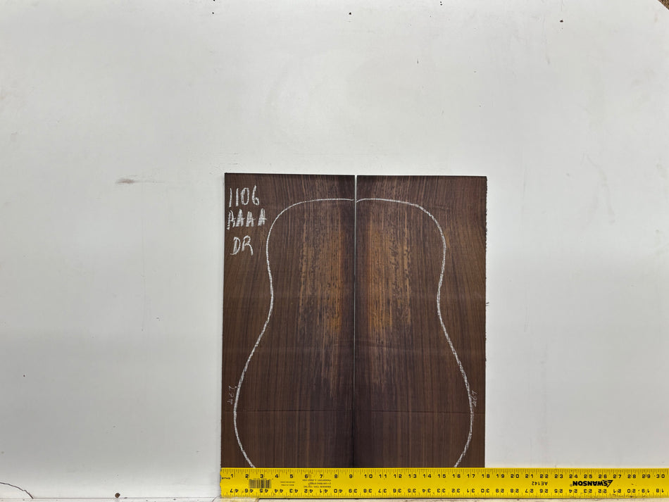 East Indian Rosewood Dreadnought AAAA Grade Guitar Back & Side Set #1106 - Exotic Wood Zone
