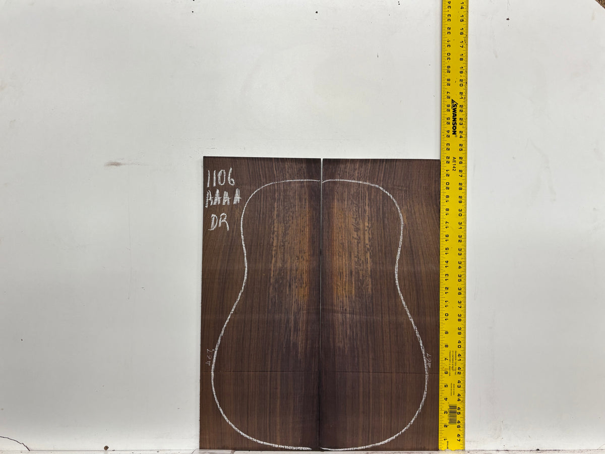 East Indian Rosewood Dreadnought AAAA Grade Guitar Back & Side Set #1106 - Exotic Wood Zone