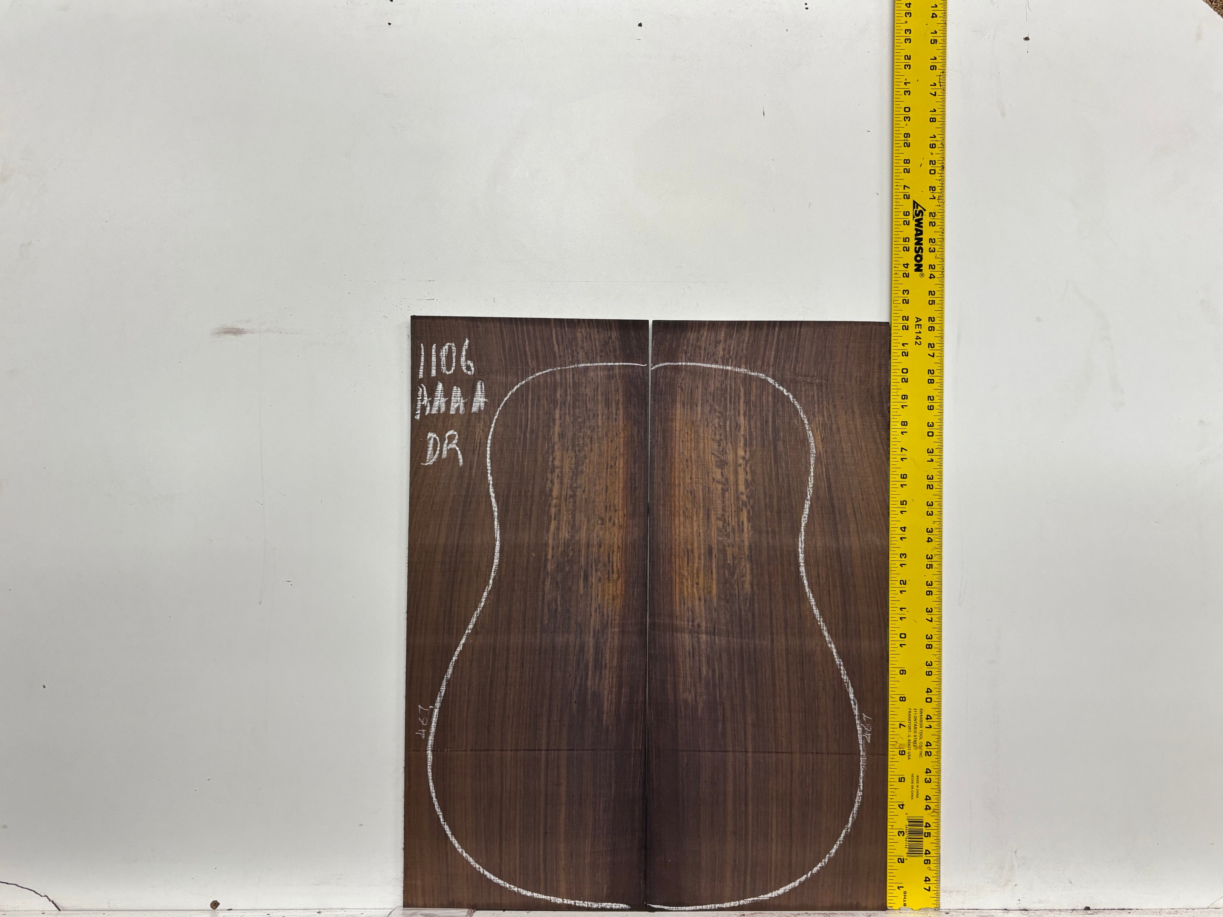 East Indian Rosewood Dreadnought AAAA Grade Guitar Back & Side Set #1106 - Exotic Wood Zone