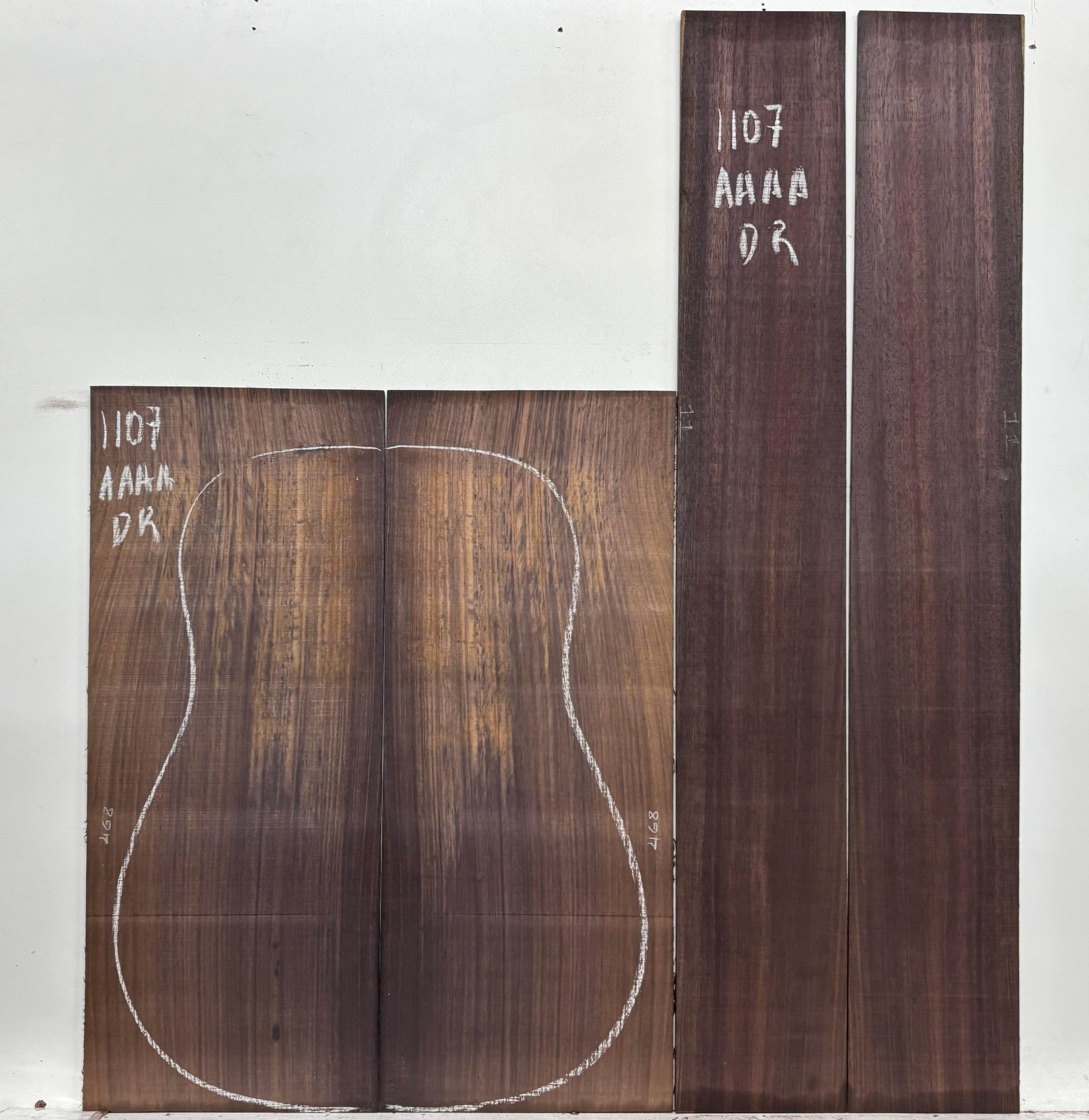 East Indian Rosewood Dreadnought AAAA Grade Guitar Back & Side Set #1107 - Exotic Wood Zone