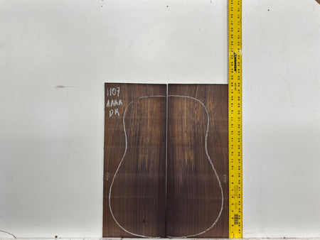 East Indian Rosewood Dreadnought AAAA Grade Guitar Back & Side Set #1107 - Exotic Wood Zone
