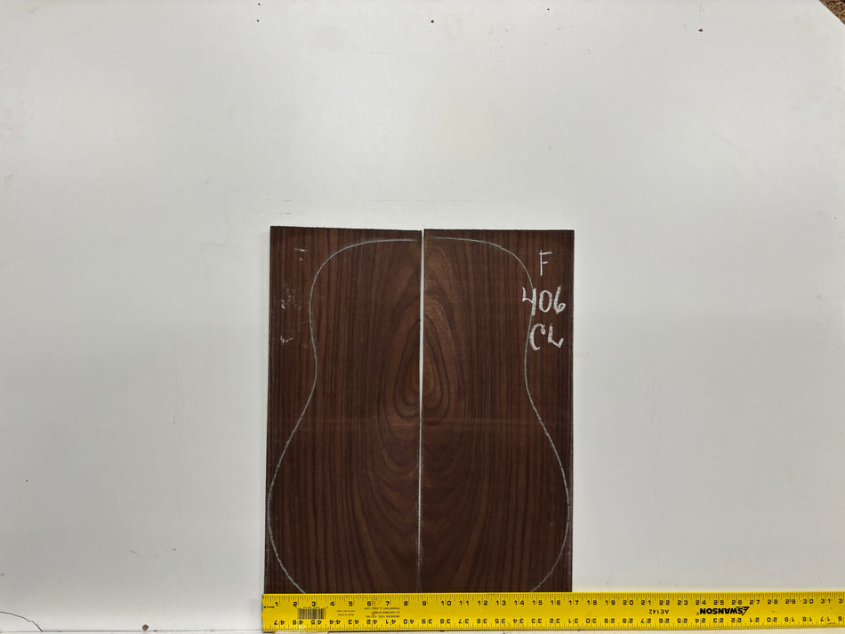 Figured Indian Rosewood Classical Guitar Back & Side Set #406