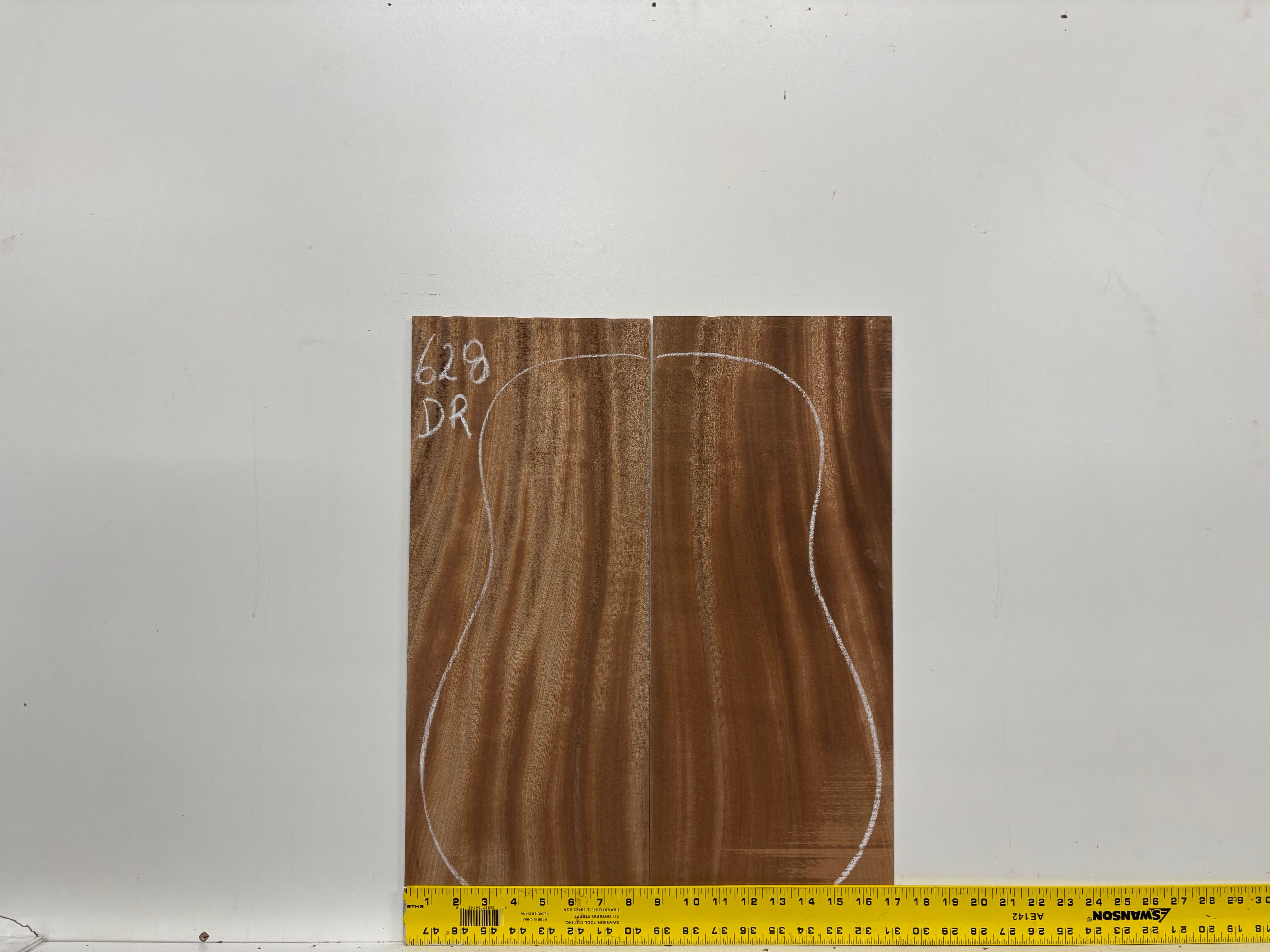 Sapele Dreadnought Guitar Back and Side Set #628 Exotic Wood Zone 