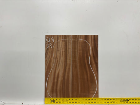 Sapele Dreadnought Guitar Back and Side Set #628 Exotic Wood Zone 